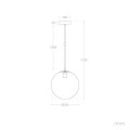 Lampa Wisząca z Metalu i Szkła Moonlight Clear