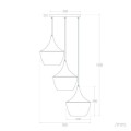 Lampa Wisząca z Metalu Tri Mercury