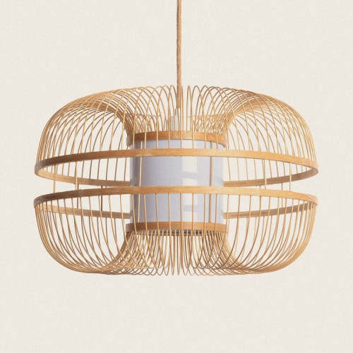Lampa Wisząca Bambusowa Ofelia naturalny splot
