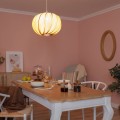 Lampa Wisząca Bambusowa Korowai kabel tekstylny czarny