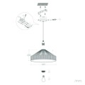 Lampa Wisząca z Plecionego Papieru Dumas