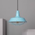Lampa Wisząca Metalowa Jagger niebieski błękitny