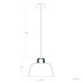 Lampa Wisząca z Metalu i Drewna Wawak szara