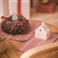 Domek LED Ceramiczny Boże Narodzenie na Baterię Bianca