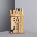 Domek Świąteczny LED Drewniany na Baterie Rumah