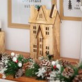 Domek Świąteczny LED Drewniany na Baterie Rumah