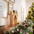Domek Świąteczny LED Drewniany na Baterie Rumah