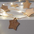 Girlanda LED Gwiazdy Drewniane 2.2m na Baterie