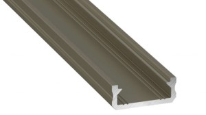 Profil LED LUMINES typ D inox anodowany 3 m + klosz mleczny BASIC PC