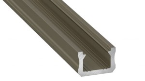 Profil LED LUMINES typ X inox anodowany 3 m + klosz SLIM PMMA mleczny
