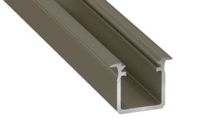 Profil LED LUMINES typ G inox anodowany 3 m + BASIC PC mleczny 3 m