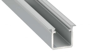 Profil LED LUMINES typ G srebrny anodowany 3 m + BASIC PC mleczny 3 m