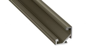 Profil LED LUMINES typ C inox anodowany 3 m + BASIC PC mleczny 3 m