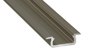 Profil LED LUMINES typ Z inox anodowany 3 m + klosz mleczny BASIC PC