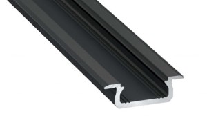 Profil LED LUMINES typ Z czarny anodowany 3 m + klosz mleczny BASIC PC