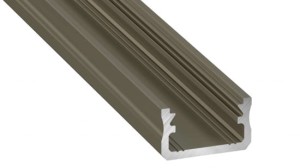 Profil LED LUMINES typ A inox anodowany 3 m + klosz mleczny BASIC PC