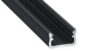 Profil LED LUMINES typ A czarny anodowany 3 m + klosz mleczny BASIC PC