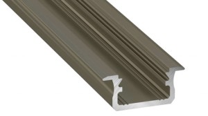 Profil LED LUMINES typ B inox anodowany 3 m + klosz BASIC PC mleczny