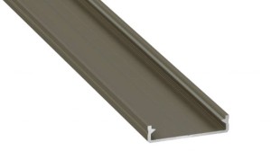 Profil LED LUMINES typ SOLIS inox anodowany 3 m + klosz WIDE PC mleczny 3 m