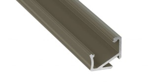 Profil LED LUMINES typ H inox anodowany 3 m + BASIC PC mleczny 3 m