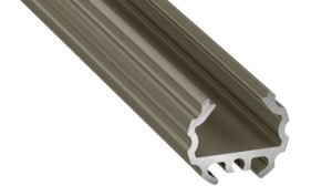 Profil LED LUMINES typ Mico inox anodowany 3 m + klosz SLIM PMMA mleczny 3 m