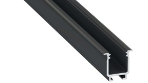 Profil LED LUMINES typ W czarny anodowany 3 m + klosz mleczny BASIC PC