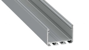 Profil LED LUMINES typ ILEDO srebrny anodowany 3 m + klosz WIDE PC mleczny 3 m