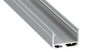 Profil LED LUMINES typ Sileda srebrny anodowany 3 m + klosz DOUBLE PMMA mleczny 3m