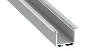 Profil LED LUMINES typ inDileda srebrny anodowany 3 m + klosz DOUBLE PMMA mleczny