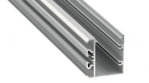 Profil LED LUMINES typ Unico srebrny anodowany 3 m + klosz DOUBLE PMMA mleczny 3m