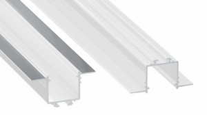 Profil LED LUMINES typ Subli biały lakierowany 3 m + klosz DOUBLE PMMA mleczny 3m