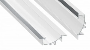 Profil LED LUMINES typ Tiano biały lakierowany 3 m + klosz SLIM v2 PMMA mleczny 3 m