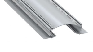 Profil LED LUMINES typ Veda srebrny anodowany 3 m + klosz DOUBLE PMMA mleczny 3m