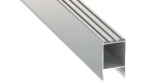 Profil LED LUMINES typ Claro srebrny anodowany 3 m + klosz WIDE PC mleczny 3 m