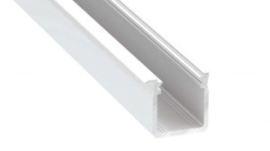 Profil LED LUMINES typ J biały lakierowany 3 m + klosz BASIC PC mleczny 3 m
