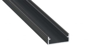 Profil LED LUMINES typ DUAL czarny anodowany 3 m + klosz DOUBLE PMMA mleczny