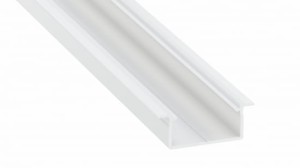 Profil LED LUMINES typ Gemi biały lakierowany 3 m + klosz DOUBLE PMMA mleczny 3m