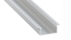 Profil LED LUMINES typ Gemi srebrny anodowany 3 m + klosz DOUBLE PMMA mleczny 3m