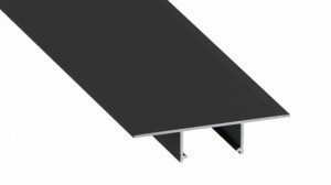 Profil LED LUMINES typ Plato czarny lakierowany 3 m + klosz DOUBLE PMMA mleczny 3 m