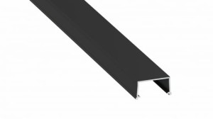 Profil LED LUMINES typ Fixo czarny lakierowany 3 m + klosz DOUBLE PMMA mleczny 3m