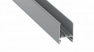 Profil LED LUMINES typ Foldo srebrny anodowany 3 m + klosz WIDE PC mleczny 3 m
