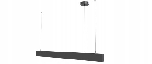 Lampa Liniowa LED Wisząca 60W 6000lm 200cm Czarna 4000K Do Biura