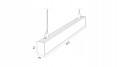 Lampa Liniowa LED Wisząca 60W 6000lm 200cm Czarna 4000K Do Biura