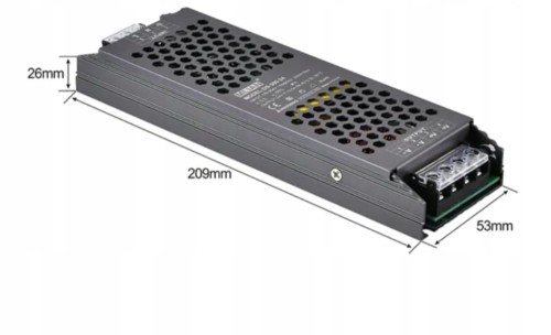 Cichy zasilacz LED 300W 24V Wewnętrzny, stabilizowany, do taśm LED