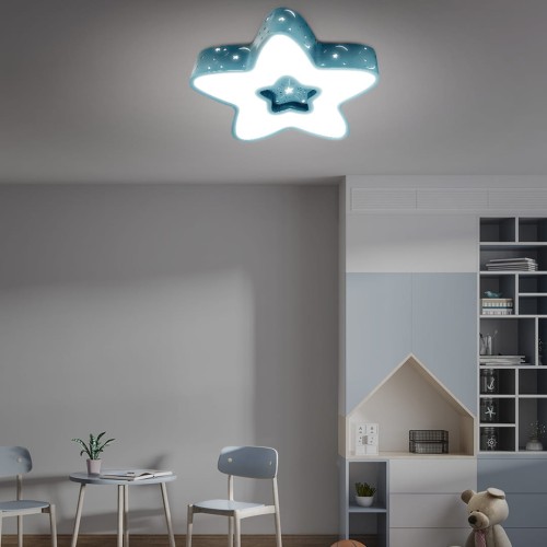 LAMPA DZIECIĘCA LED NIEBIESKA GWIAZDKA 36W + PILOT DL-H02.jpg