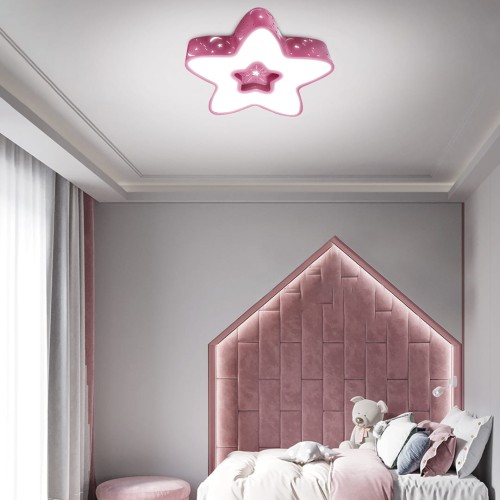 LAMPA LED Dziecięca Różowa Gwiazdka 44W+Pilot DL-H03.jpg