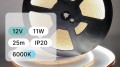 25mb / TAŚMA LED 12V / COB / 11W / 480LED / IP20 / 6000K / 100lm/W / Ra>90 / 8mm