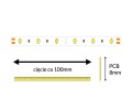 25mb / TAŚMA LED 24V / SMD / 4,8W / 60LED / IP20 / 6000K / 104lm/W / 8mm