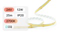 25mb / TAŚMA LED 24V / COB / 12W / 480LED / IP20 / 2700K / 120lm/W / 10mm PCB