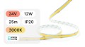 25mb / TAŚMA LED 24V / COB / 12W / 480LED / IP20 / 3000K / 130lm/W / 10mm PCB